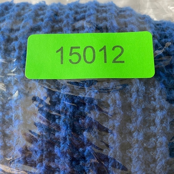 Soaked in Luxury (SAMPLE) Women's Blue Mock Neck Knit LS Sweater Size S/M Flared - Picture 13 of 13